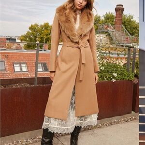 Aritzia wool camel coat